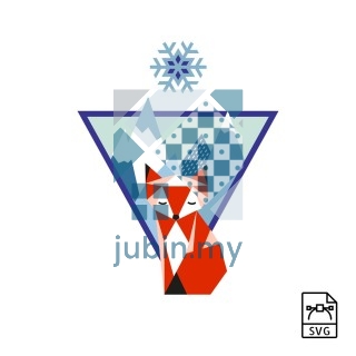 Mountain fox - Vector graphics
