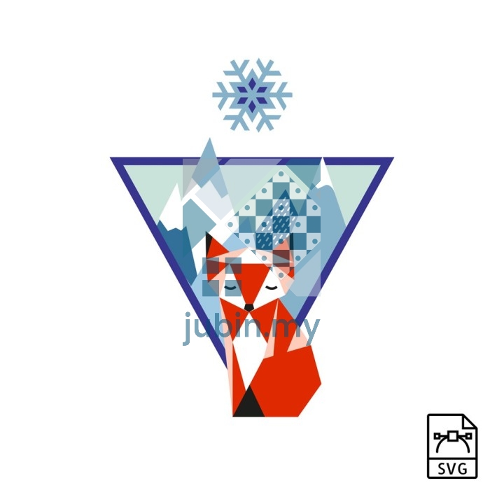 Mountain fox - Vector graphics