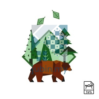 Brown bear - Vector graphics